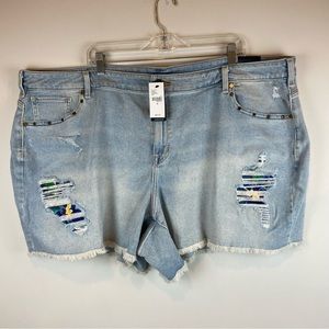 NWT! Lane Bryant The Houston Distressed Relaxed Stretch Shorts Women’s Size 28